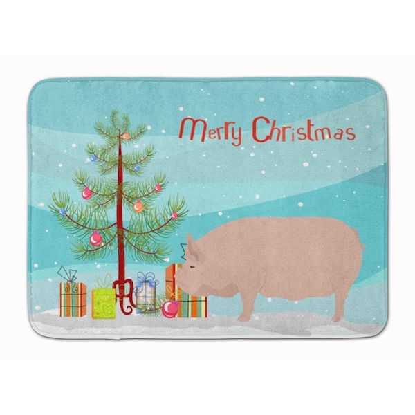 Carolines Treasures Welsh Pig Christmas Machine Washable Memory Foam Mat BB9304RUG - main